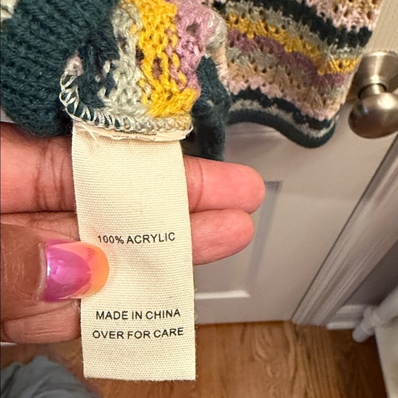 The General Good Sweater Vest Pullover Striped Pointelle Knit Sleeveless.Size XL - Picture 5 of 5